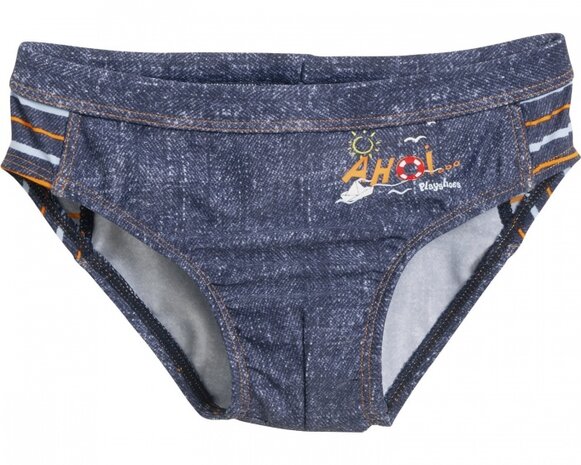 zwembroek UV-werend Ahoi blauw maat 98/104