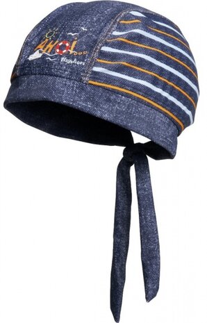 zwembandana Ahoi UV-werend blauw junior 55 cm