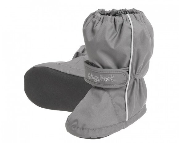 snowboots Thermo Bootie met klittenband junior grijs maat 18/19