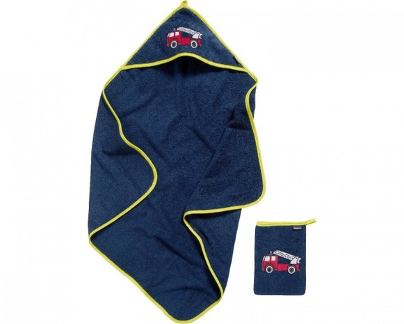 badset in cadeauverpakking brandweer 2-delig blauw