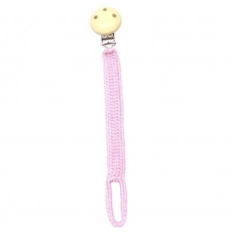 fopspeenketting bamboestof 20 cm roze