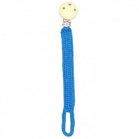 fopspeenketting bamboestof 20 cm blauw
