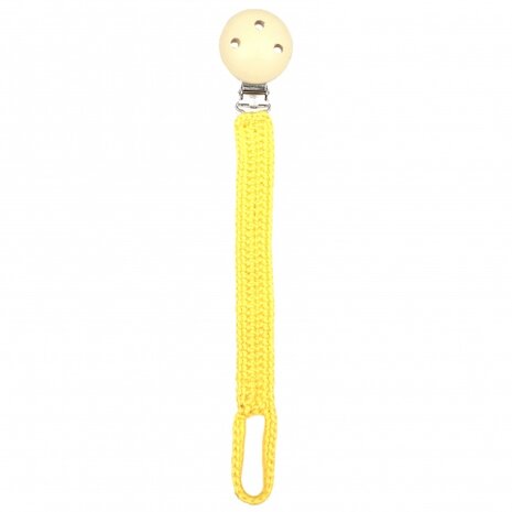 fopspeenketting bamboestof 20 cm geel