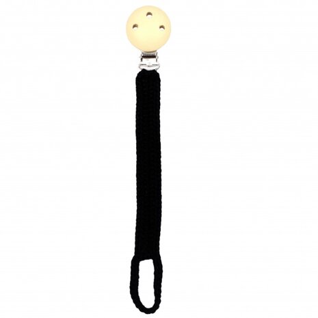 fopspeenketting bamboestof 20 cm zwart