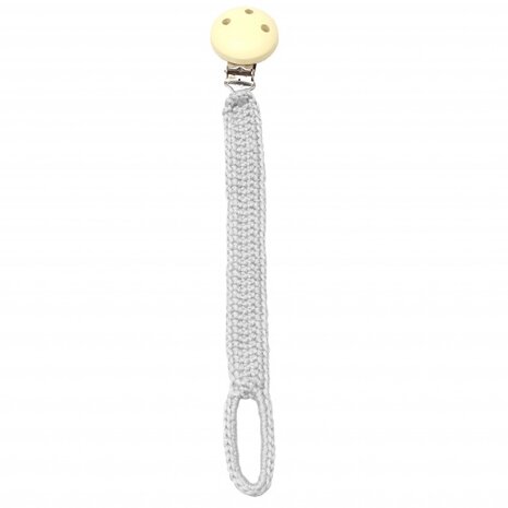 fopspeenketting bamboestof 20 cm grijs
