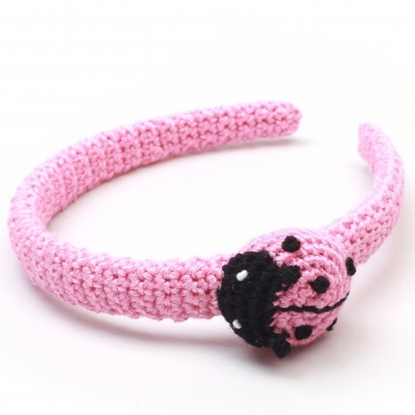 haarband lieveheersbeestje roze