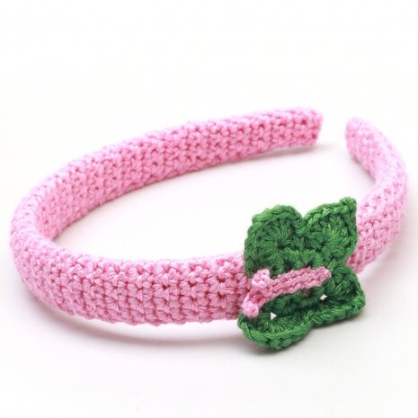 haarband vlinder roze/groen
