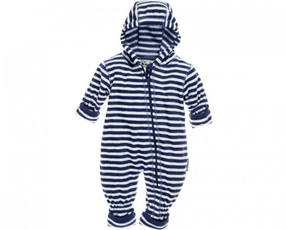 babypyjama onesie fleece junior gestreept navy maat 92