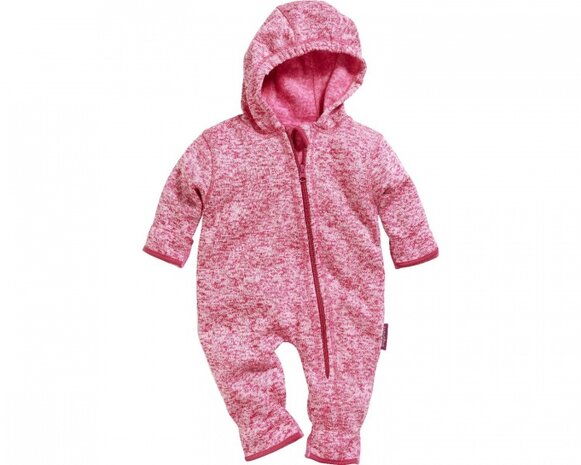 babypyjama onesie gebreide fleece roze maat 86