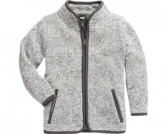 fleecejack Knit fleece junior grijs maat 92