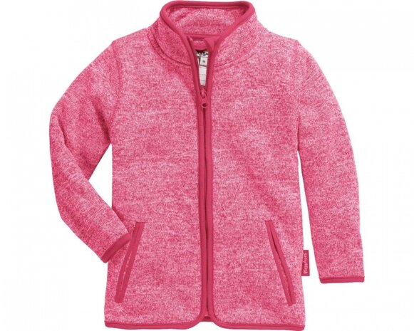 fleecejack Knit fleece junior roze maat 80