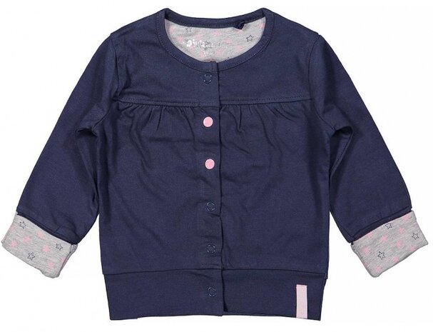 vest sterren meisjes blauw/grijs maat 56