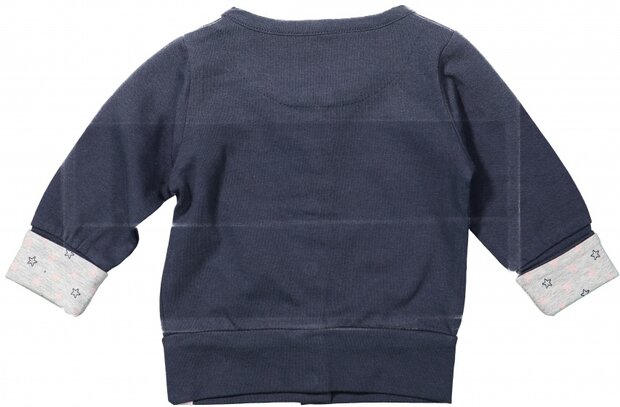 vest sterren meisjes blauw/grijs maat 62