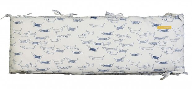 boxbumper Hond 320 x 30 cm wit/blauw