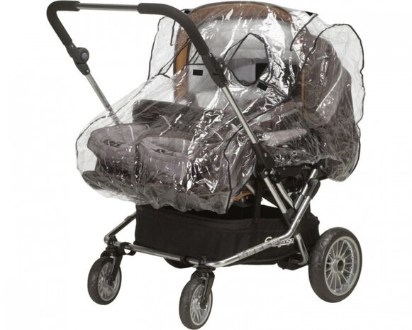universele regenhoes tweelingenwagen baby transparant
