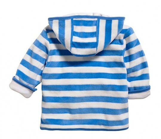 Schnizler vest/jack velours junior blauw mt 56