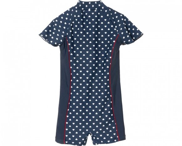 zwempak Hartjes UV-werend blauw meisjes maat 110/116