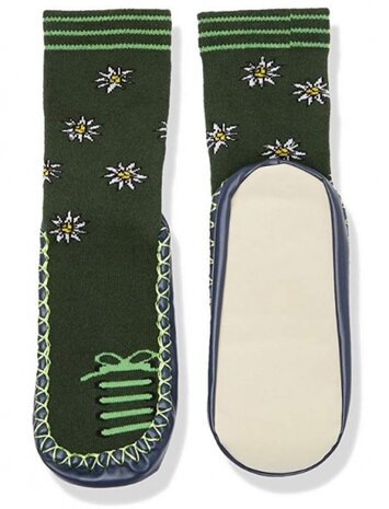 huissloffen Edelwei&szlig; junior groen/blauw maat 17/18