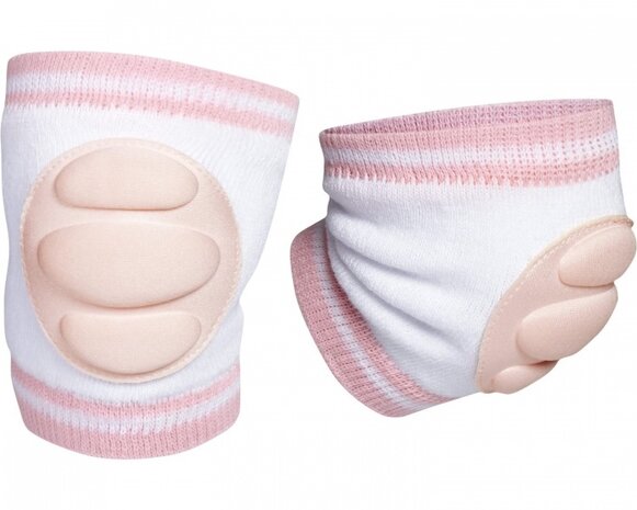 kniebeschermers junior wit/roze one size