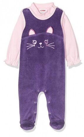 babypyjama Kat meisjes roze/paars maat 62