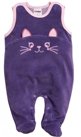 babypyjama Kat meisjes roze/paars maat 62