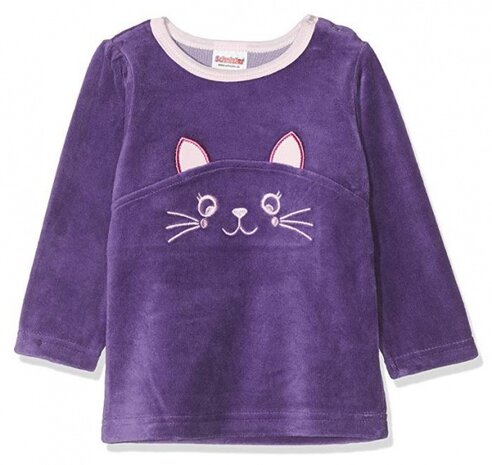 pyjamashirt Kat meisjes paars maat 68