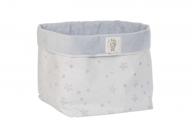 opbergmand Star large 36 cm wit/zwart