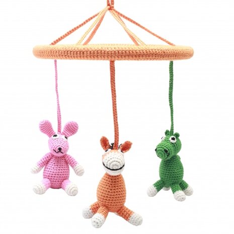 mobiel (konijn, ezel, kameel) junior 24 cm multicolor