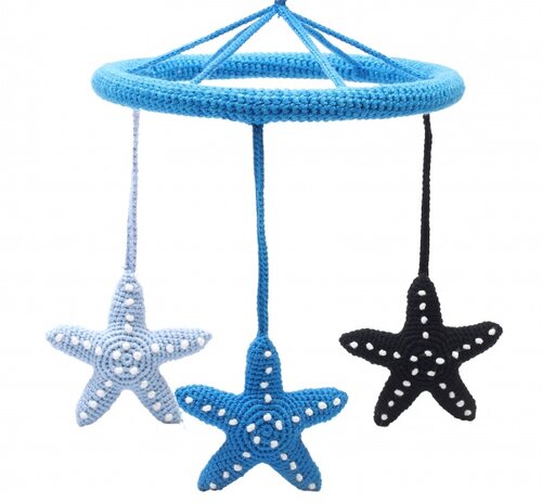 mobiel zeesterren gehaakt jongens 24 cm multicolor