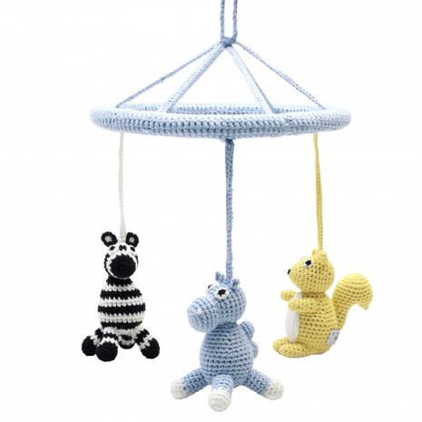 mobiel (zebra, kameel, eekhoorn) gehaakt junior 24 cm multicolor