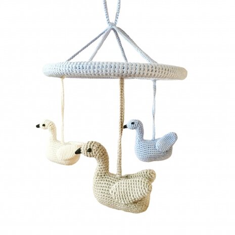 mobiel zwanen gehaakt junior 24 cm multicolor