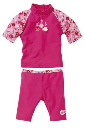 zwempak uv-werend meisjes roze maat 104-110