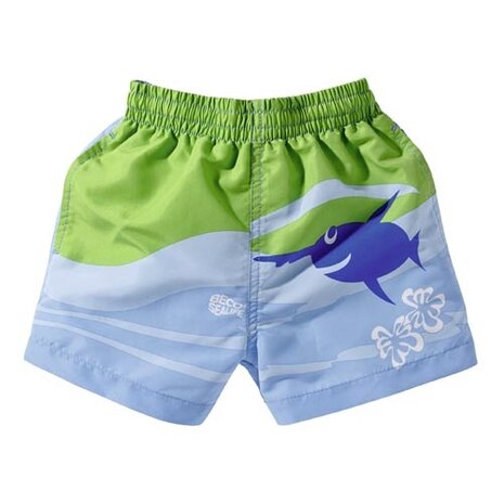 zwembroek jongens polyester blauw/groen maat 92-98