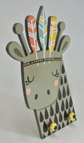muurdecoratie Giraffe 50 cm groen