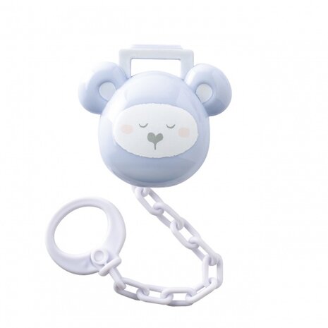 fopspeenketting Happy Teddy junior blauw
