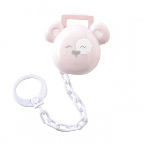 fopspeenketting Happy Teddy junior roze