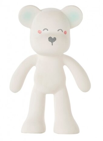 bijt- en badspeelgoed hond 12 cm wit