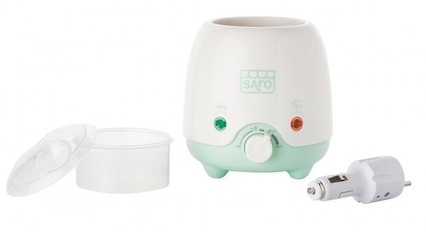 flessenwarmer elektrisch Style thuis en auto wit/groen
