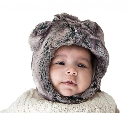 baby-/peutermuts Koalabeer junior grijs/bruin maat S