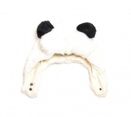 baby-/peutermuts Pandabeer junior wit maat XS