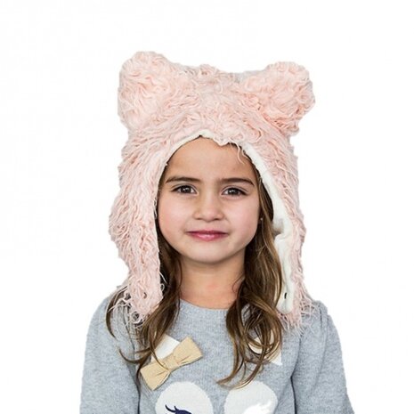 baby-/peutermuts Kat meisjes roze maat XS