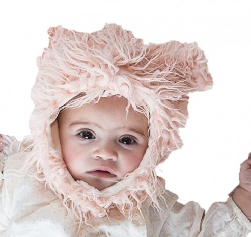 baby-/peutermuts Kat meisjes roze maat M