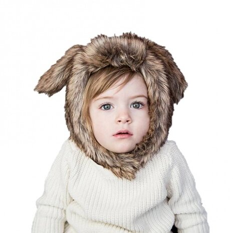 baby-/peutermuts Konijn junior bruin maat XS