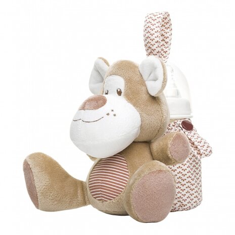 tas voor babyfles beer bruin 23 cm