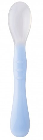lange lepel flexibel siliconen 17 cm blauw