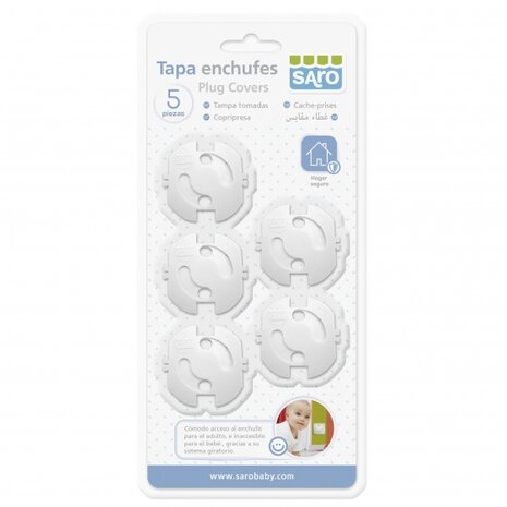 stopcontactbeveiliging 3,5 x 3,5 cm 5 stuks wit