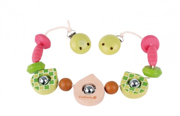 Kinderwagenspanner 56 cm groen roze