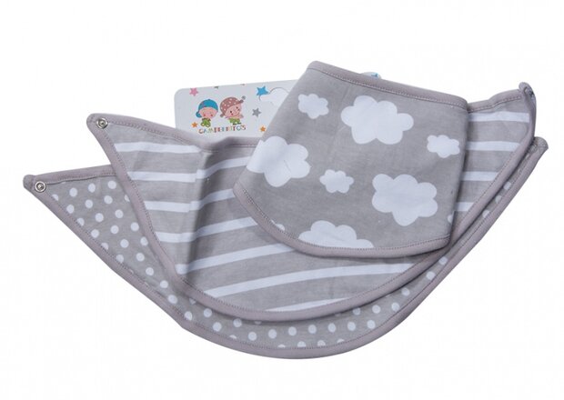 bandanas junior grijs 3 stuks