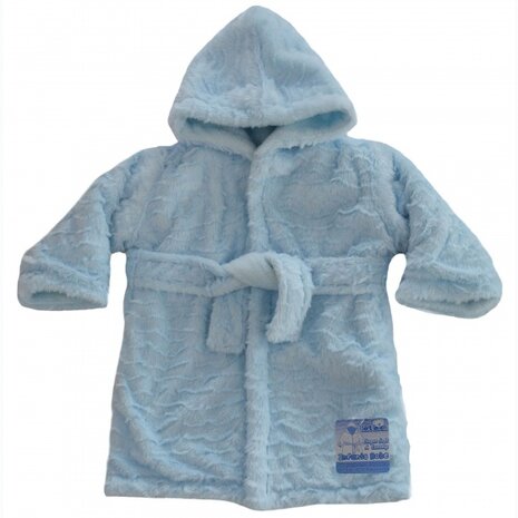badjas Waves baby 0-12 maanden blauw