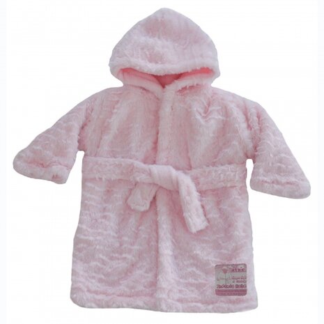 badjas Waves baby 0-12 maanden roze